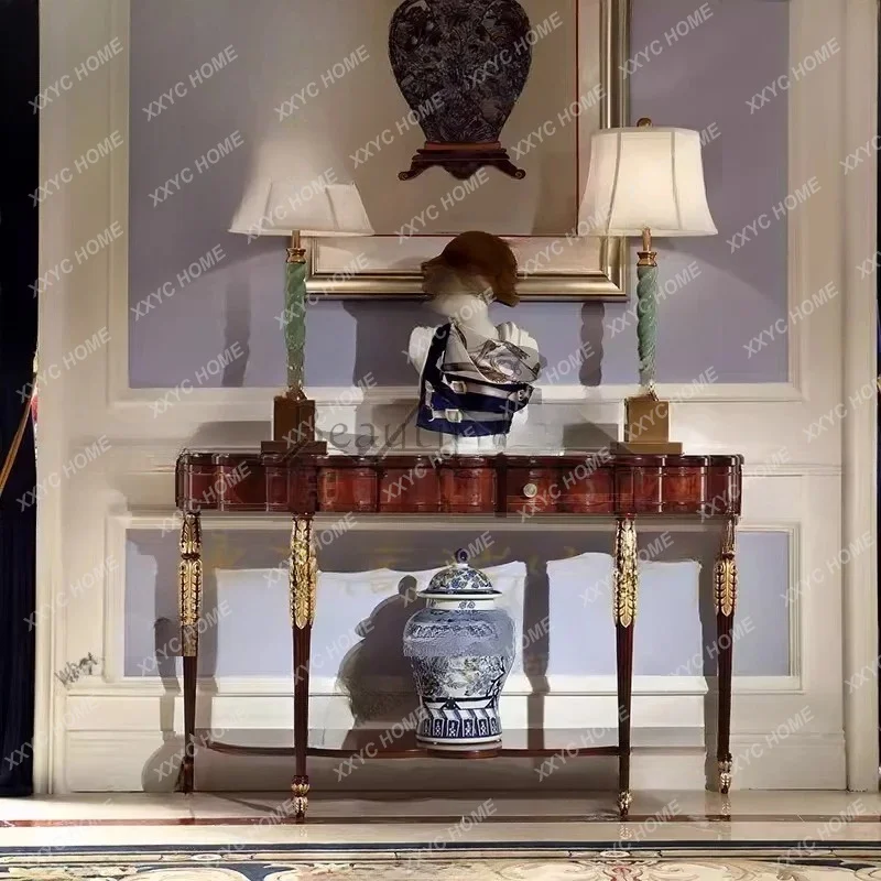 XX English solid wood against the wall, entrance table, bar case, living room, classical sofa back, a few objects