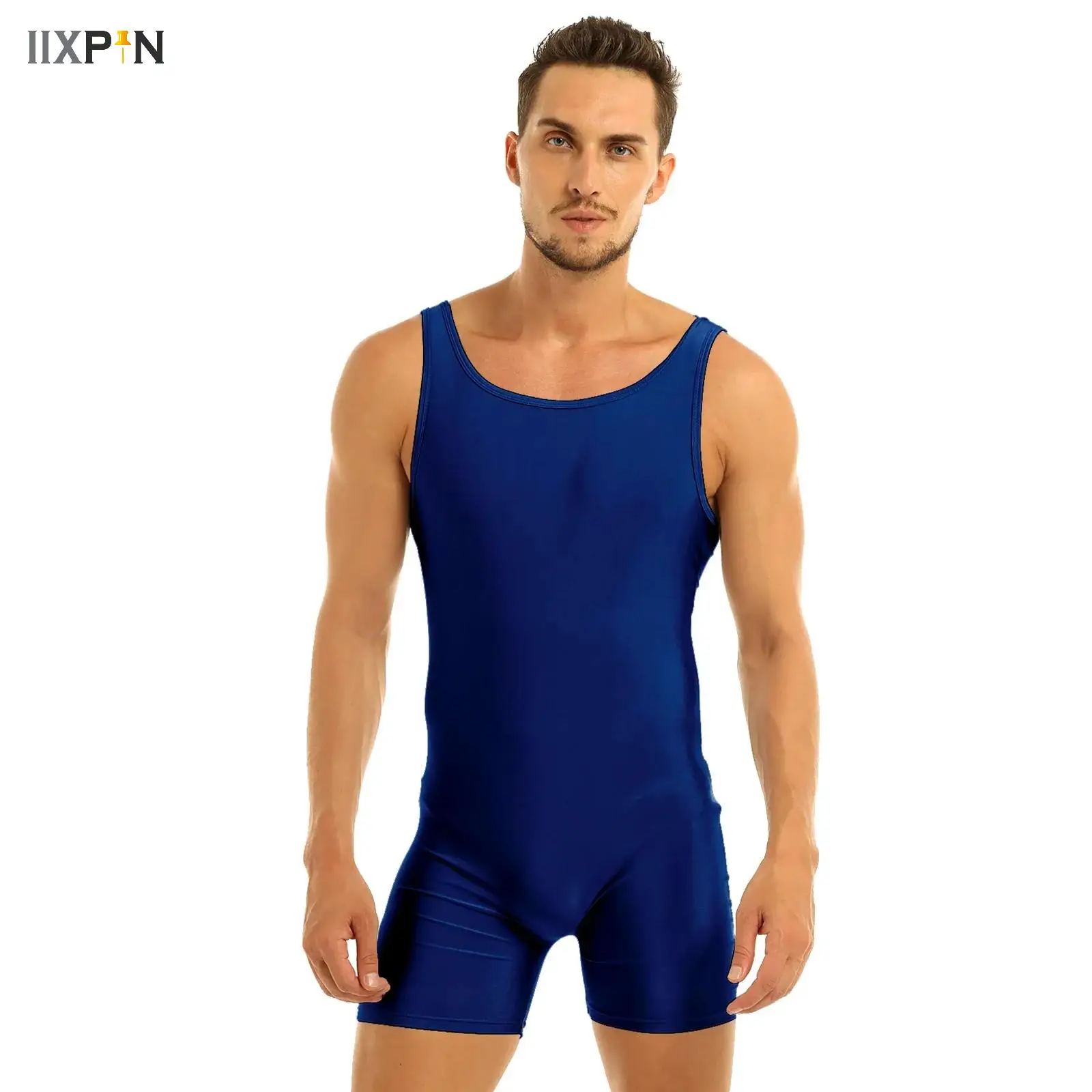 One Piece Sport Gym Bodysuit Sleeveless Jumpsuit Men Sport Sexy Fitness Overalls Yoga Workout Sportswear Ballet Biketard Unitard