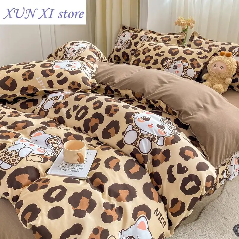 New 4-piece bedding set comforter set Soft and comfortable  for be suited to four seasons Suitable for the room dormitory