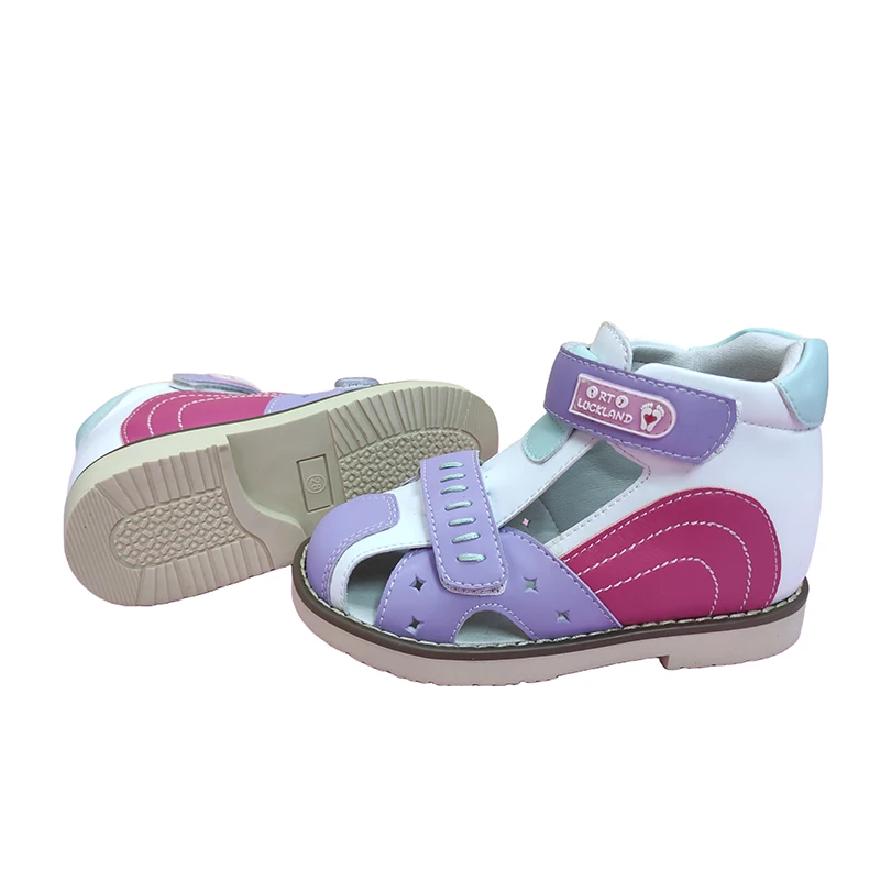 Kids Sandals Girls Summer Orthopedic Flatfoot Shoes Leather Cute Footwear For Children Clubfoot Arch Support