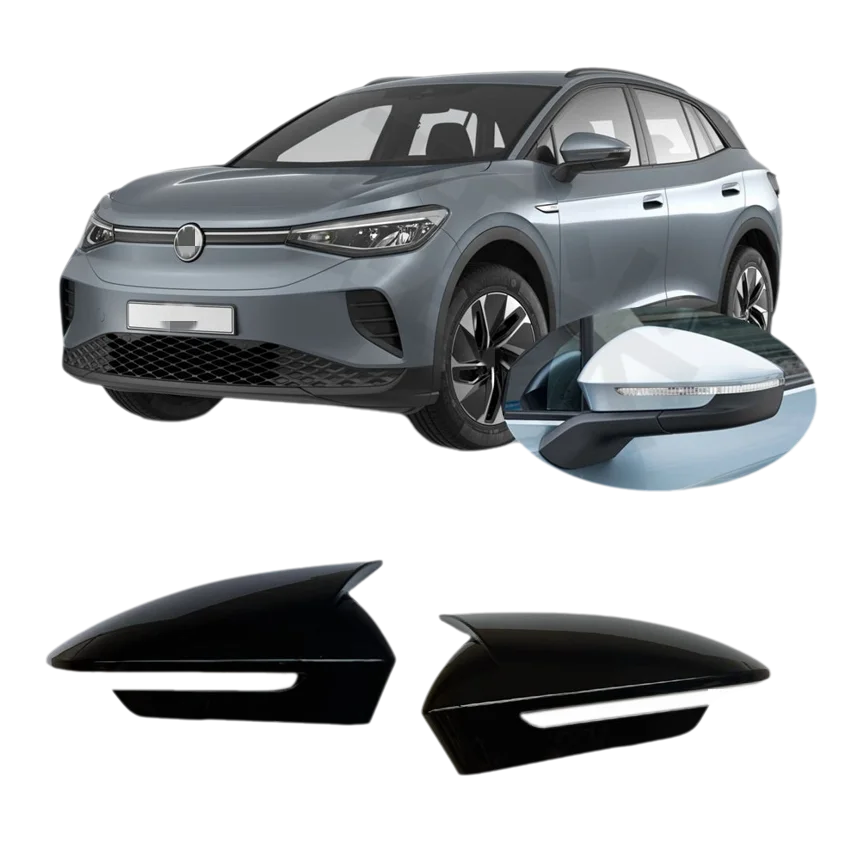 

Для vw ID4 ID5 2019 2020 2021 2022 2023 2024 2025 Рог Стиль Черное боковое зеркало заднего вида Крышка зеркала с отверстием для полового окна