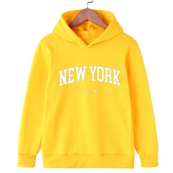 Private New York U.S. cities hoodies fashion letters printing graphic jerseys loose leisure harajuku hooded sweater sportswear