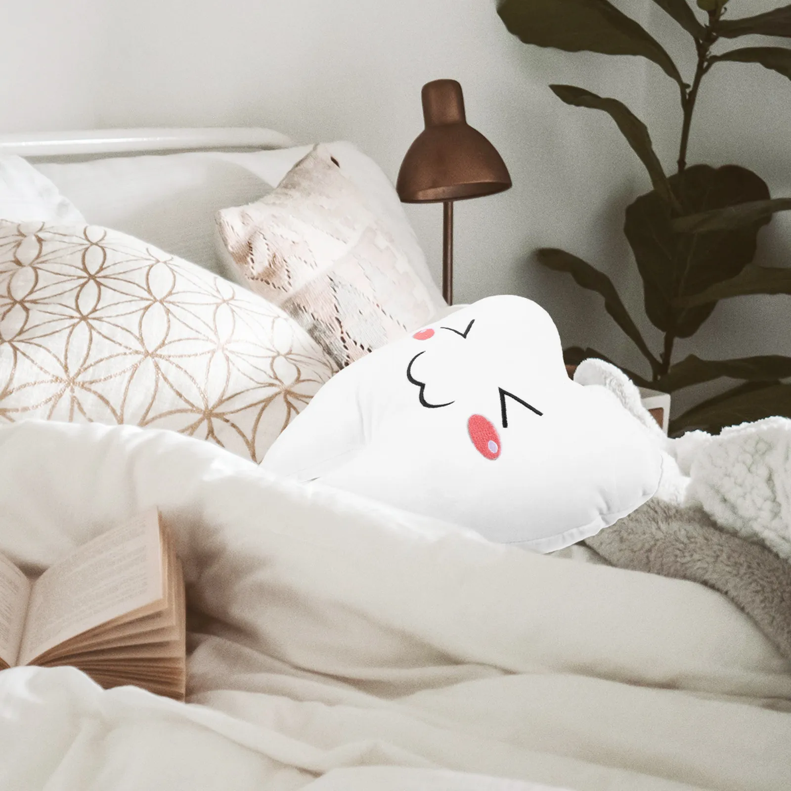 

Подушка-обнимашка в форме зуба, удобная декоративная подушка с хлопковым наполнителем для дивана, кровати, автомобиля, пушистая игрушка-обнимашка