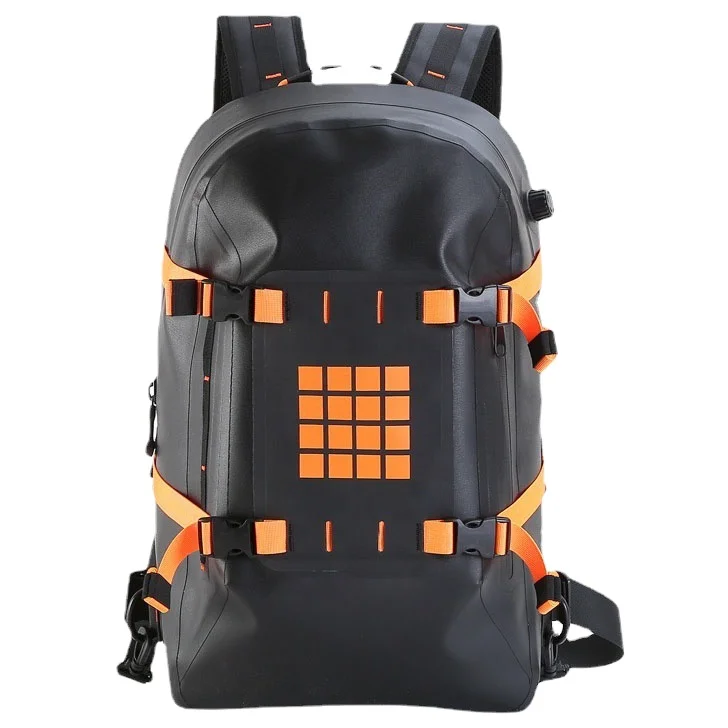 LE CITY custom logo dry stylish black waterproof durable roll top backpack recycled for camping hiking kayaking