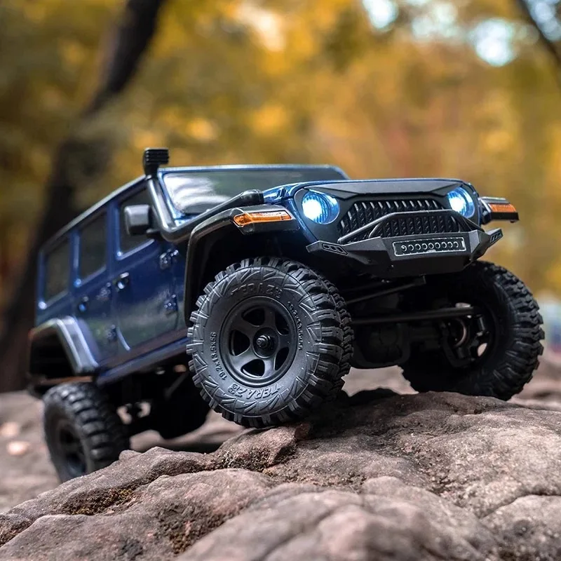 FMS1/18 THENDER STORM EAZYRC Wrangler zdalnie sterowanym pojazdem 4WD pojazd wspinaczkowy Off road Jeep pojazd symulacyjny zabawkowy model Gif