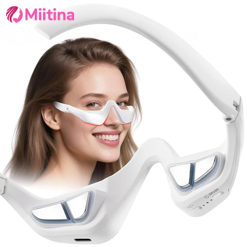 

EMS Red Light Therapy Eye Massager Eyes Fatigue Relief Relaxation Relieve Dark Circles Hot Compress Eye Care Anti-Aging Beauty