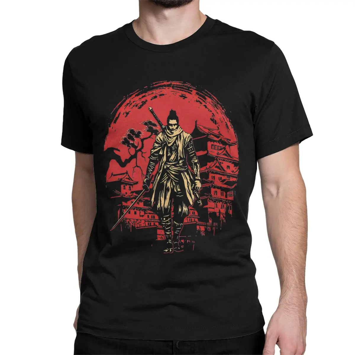 The One-armed Wolf DARK SOULS T Shirts Men Women\'s Cotton  T-Shirts O Neck Sekiro: Shadows Die Twice Tees Short Sleeve Clothes