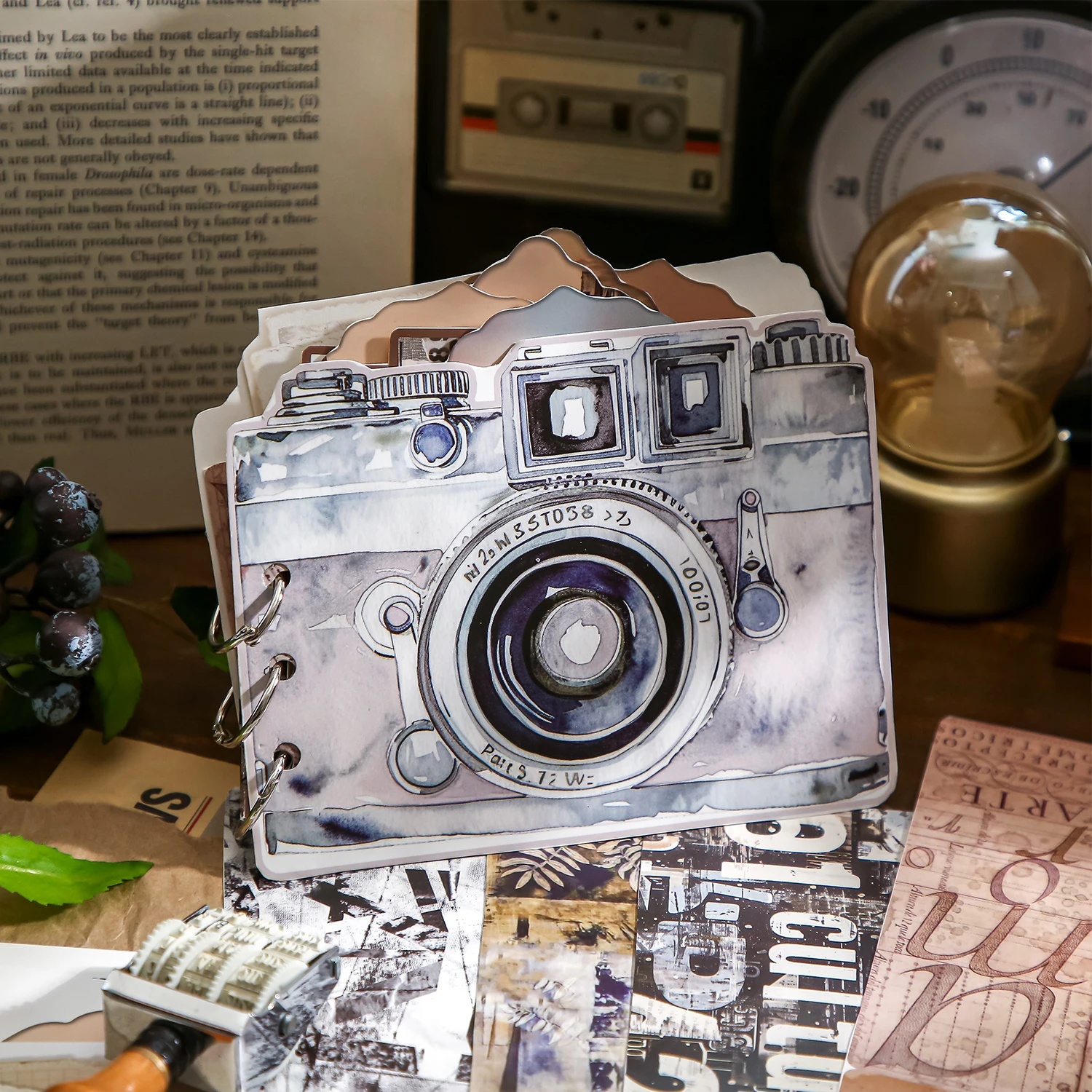 Mr. Paper-4 estilos, 8 unids/lote/bolsa, Serie de creación Vintage, Material de papel, tarjeta DIY, etiqueta colgante, manual, cubierta de libro