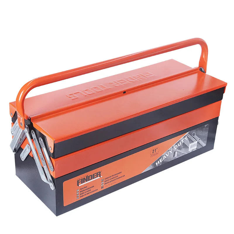 Three Layers Tool Box Iron Tool Box Professional Shockproof for Mechanic Accessories Organizer Drawers Multifunctional Metal