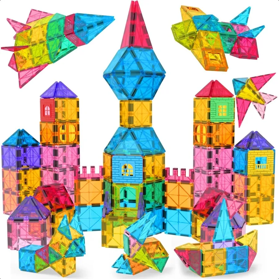 

Jasonwell Magnetic Tiles Magnetic Blocks Building Sets 3D Magnet Tile Building Blocks Toy Construction Educational STEM Toys Gi