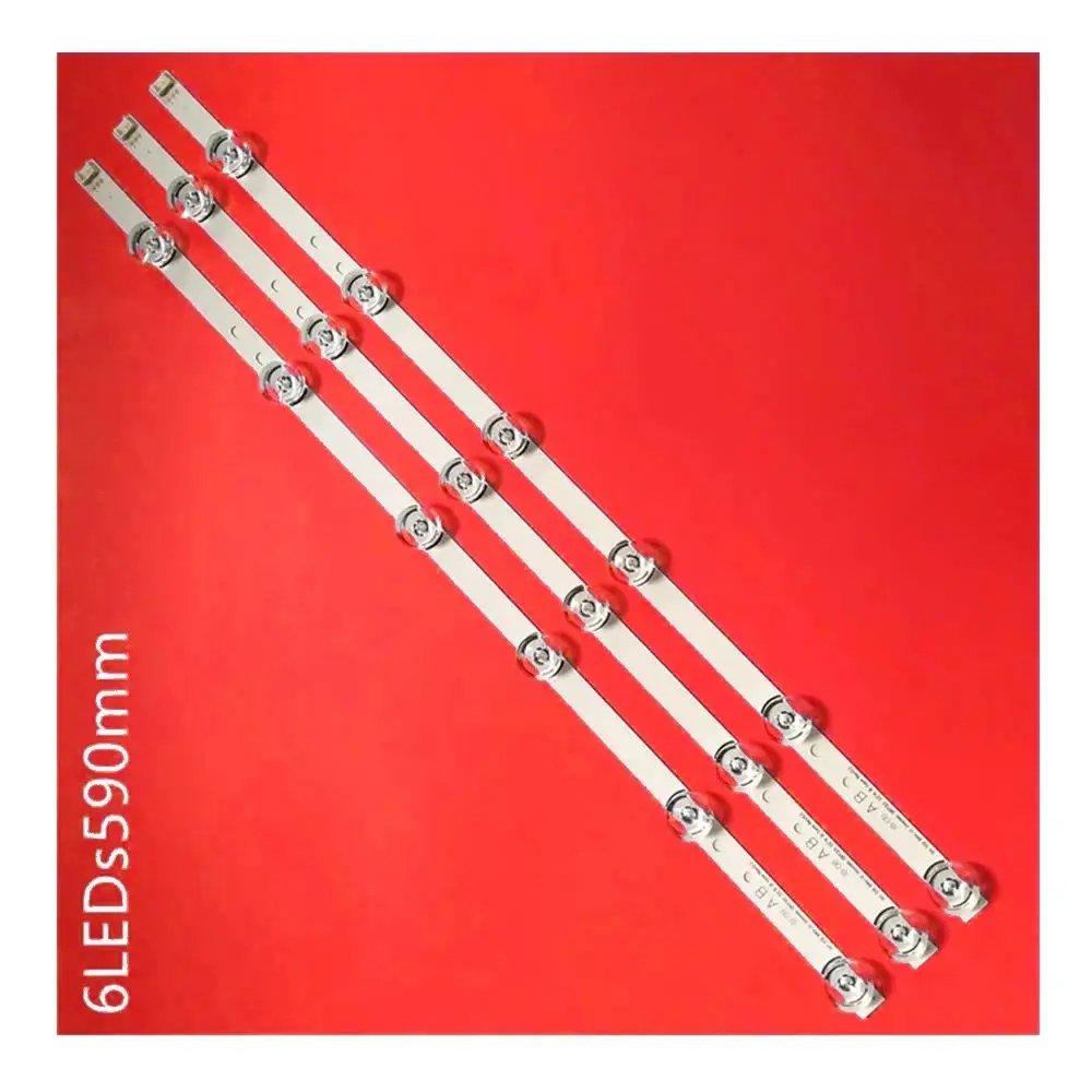 

TV LED Bars For LG 32LF580B 32LF5800 32LF580N 32LF580U 32LF580V 32LF585B 32LF595B LED Backlight Strip Kit 6LED Lamp Lens 3 Bands