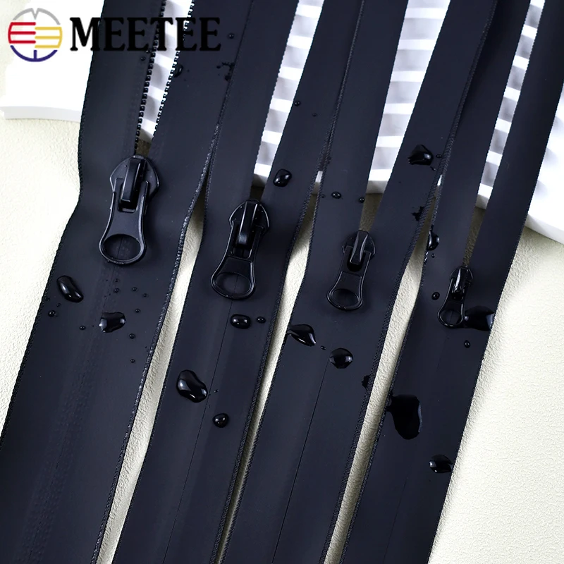 

1/2/5M 3# 5# 8# 10# Waterproof Invisible Zipper Black Nylon Coil Zip for Sewing Outdoor Jacket Bags Tent Zippers DIY Accessories