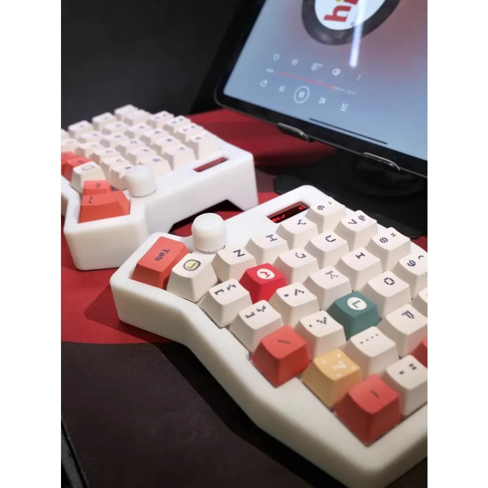 Sofle Split Keyboard Bluetooth Wireless Wired Dual-mode 58 Keys Resin Game Accessories Ergonomics Front Carve Shaftless Suite