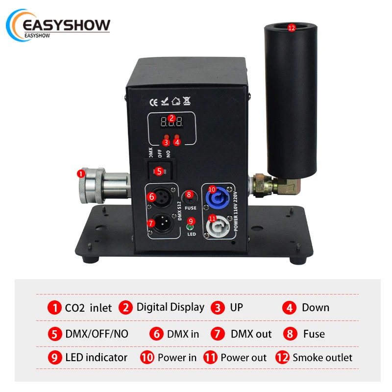 Efekt sceniczny Co2 Jet Smoke Machine Cryo Co2 Jet Machine na imprezy DJ Disco Nightclub Bar