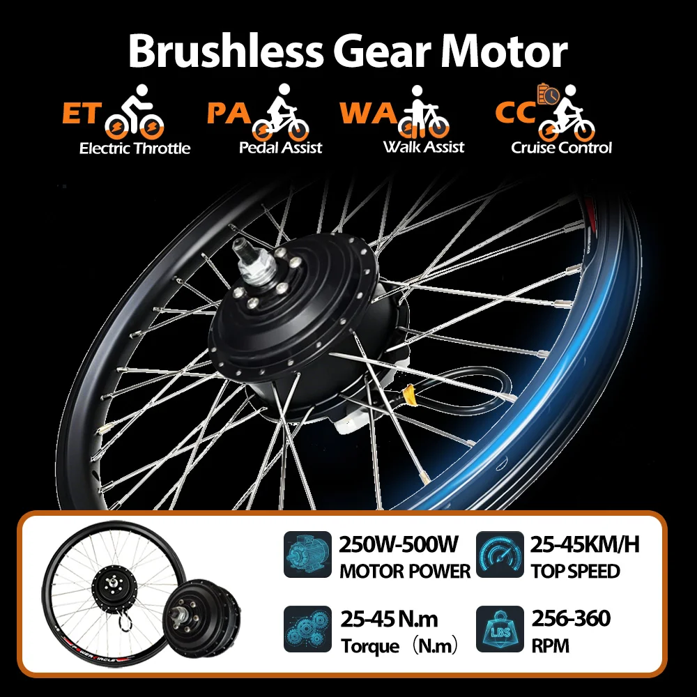 36V 250W 350W 500W Electric Bicycle Conversion Kit with 15ah Battery  Brushless Gear Motor Wheel Electric Bike ALL Accessories - AliExpress 18