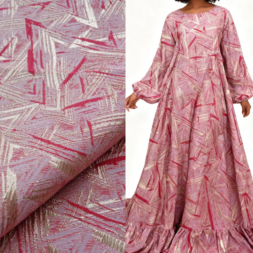 

5 Meters Eugenia fabric, specifically designed for elegant robes and gowns, exudes confidence with its classic silhouette.