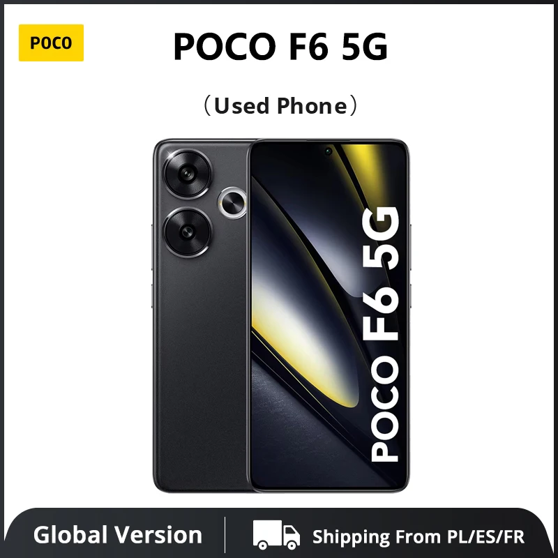 Used Phone Poco F6 Global Version 8Gb+256Gb Black Smartphone (Excellent Condition)
