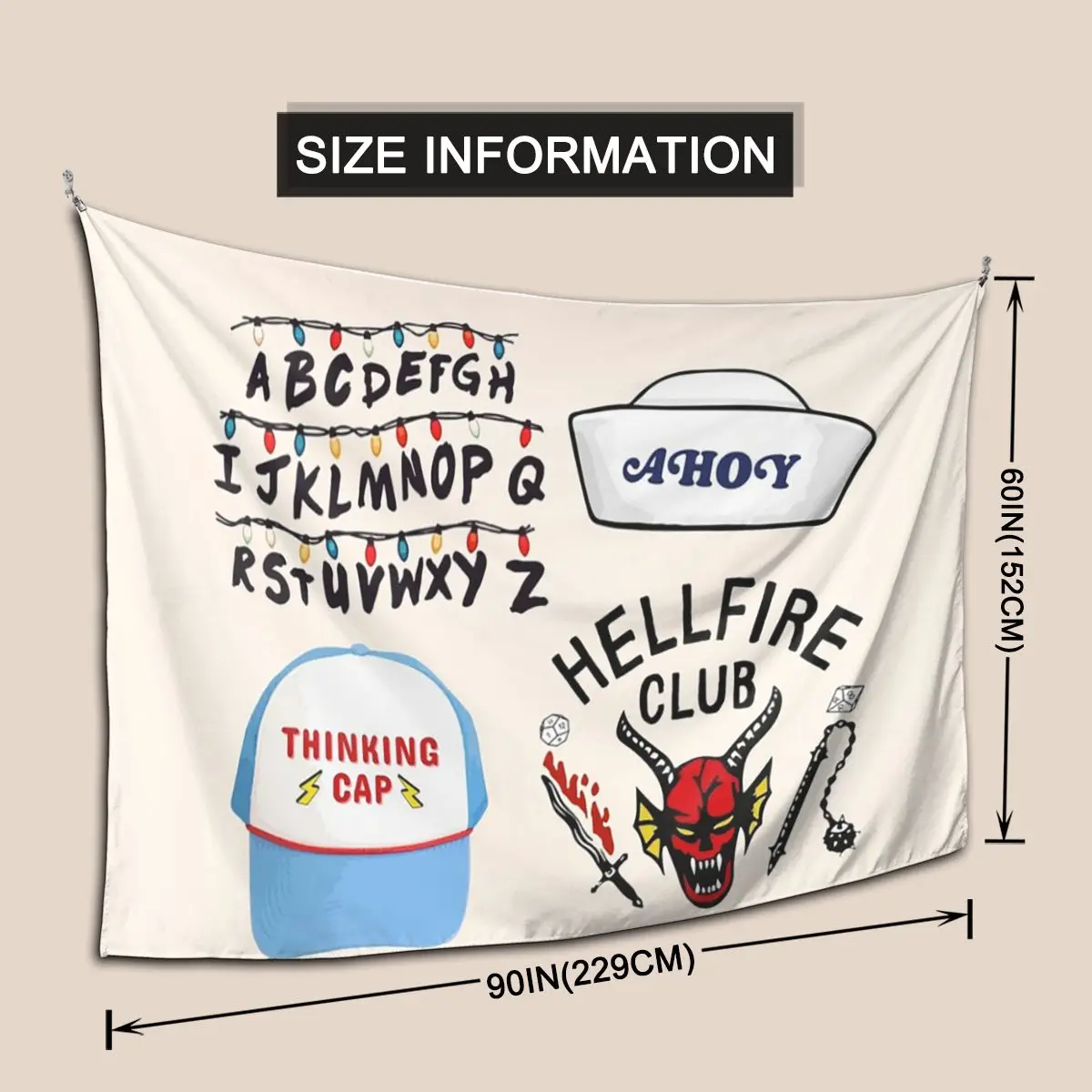 ملصق غريب نسيج مضحك للتعليق على الحائط ديكور منزلي جمالي المفروشات لغرفة المعيشة وغرفة النوم