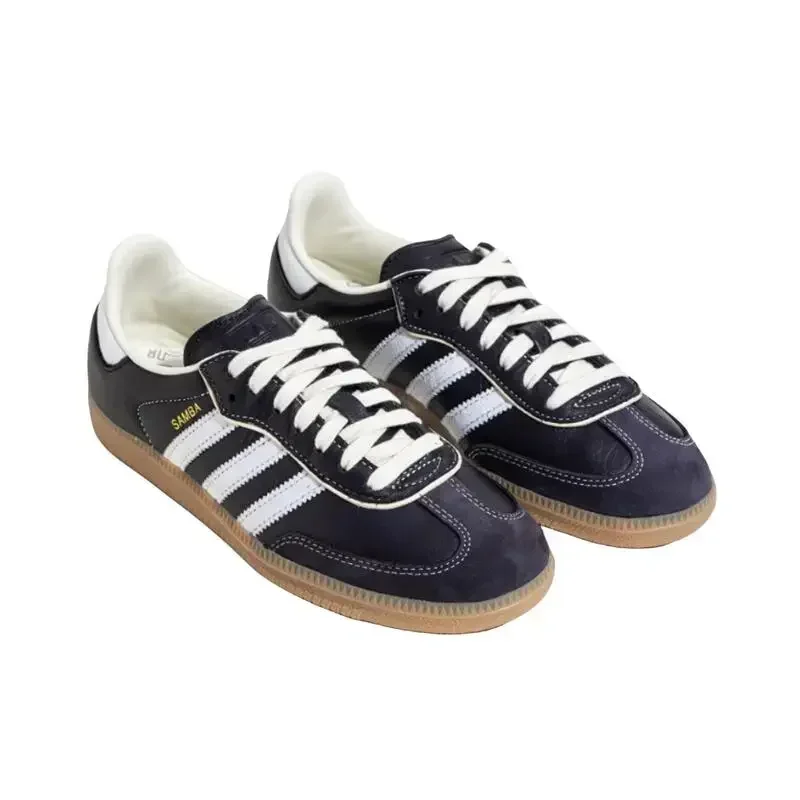Adidas Originals Samba OG รองเท้าบอร์ดต่ําน้ําหนักเบาสีดําสีขาวสําหรับผู้ชายผู้หญิง