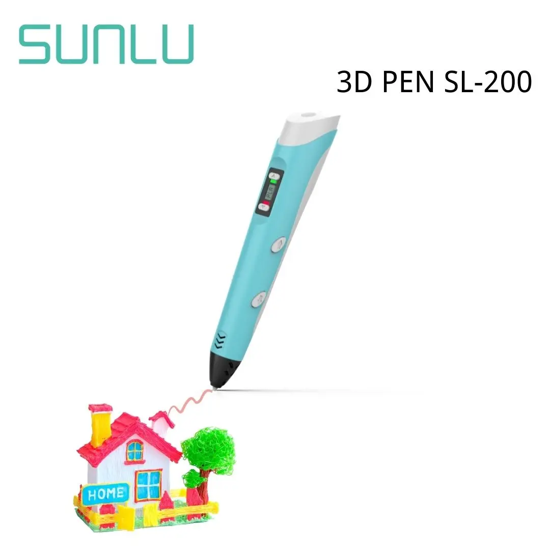 

SUNLU SL-200 3D Pen Support PLA/ABS 1.75MM Filament For Intelligent Printing Child Christmas Gift DIY Fast Shipping Oversea