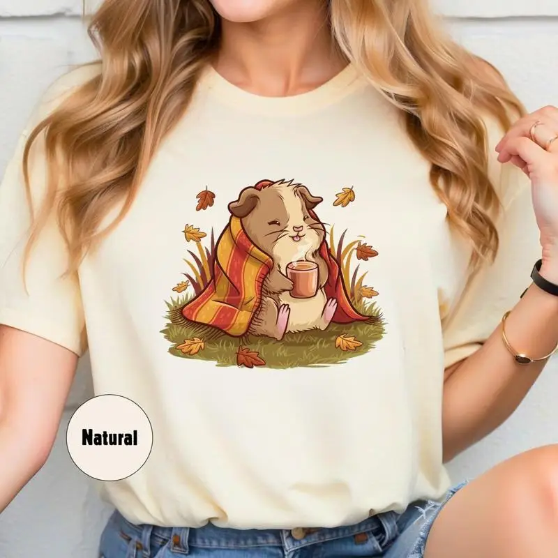 32 Guinea Pig In A BlankeT T shirt Autumn Fall Shir