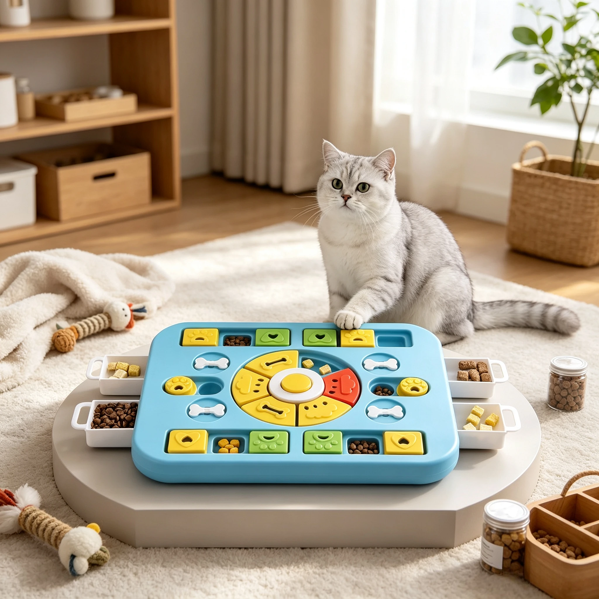 Interactive Dog Puzzle Toy Training Enrichment Toy IQ Treat Dispensing Toy for Puppies Small Medium Large Smart Dogs