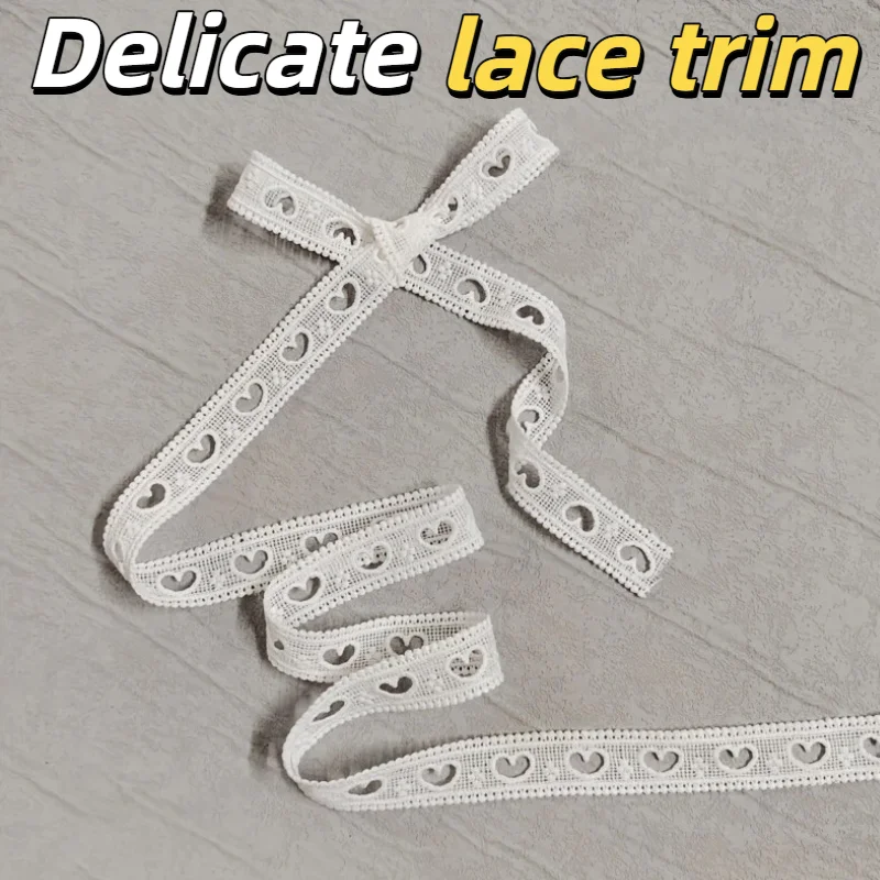 

Кружевная тесьма с вышивкой в виде сердечек, ширина 0,78 дюйма, идеально подходит для кукольной одежды, бантов для волос, подарочной упаковки и рукоделия DIY