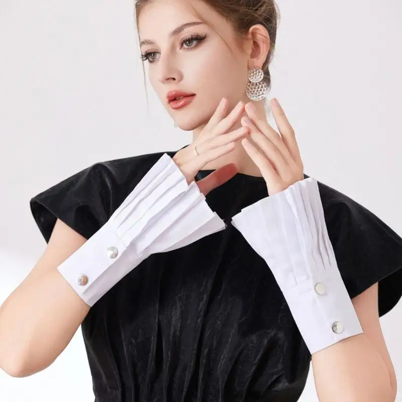 

Y3NE плиссированные рукава, декоративные манжеты на запястье, впитывающая пот, одежда для женщин