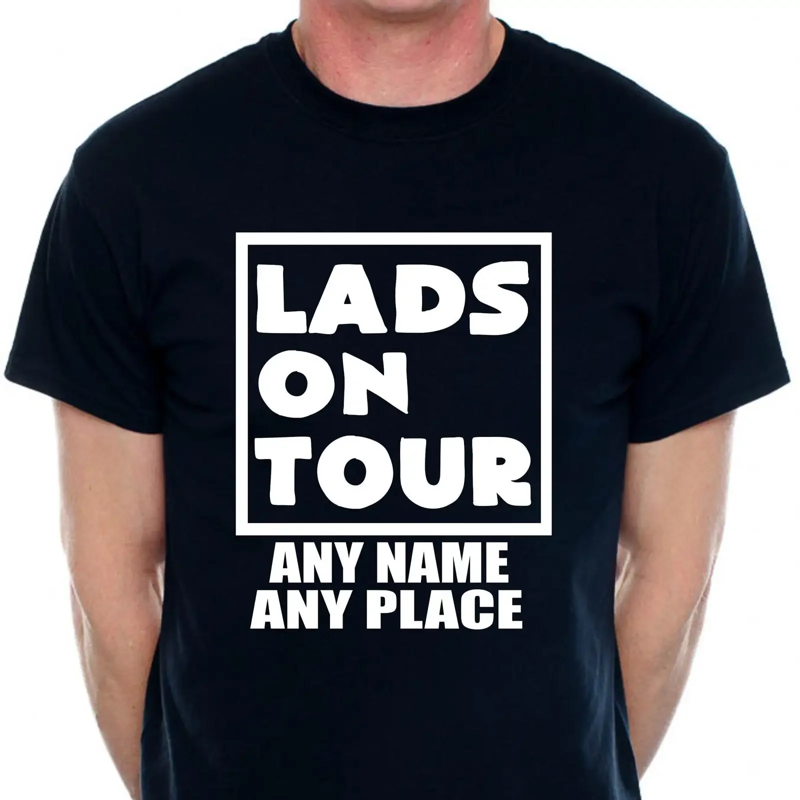 Lads On Tour Custom T Shirt Any Name Place Funny Stag Do Hen Party vintage Washed Casual Stylish fashion Comfortable