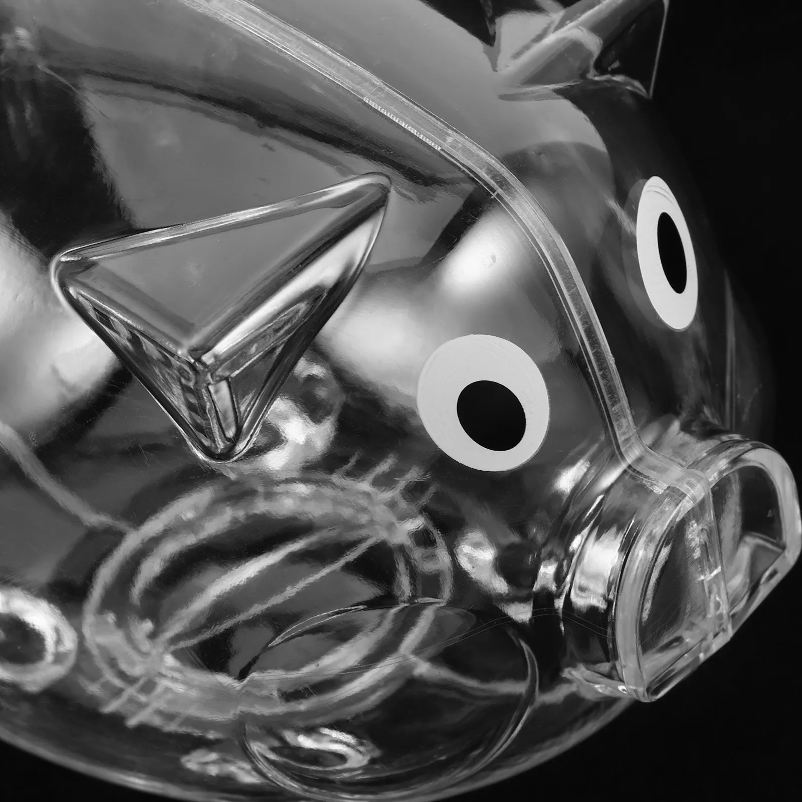 2Pcs Adorable Piggy Bank Transparent Money Saving Box Clear Pig Shape Coin Jar for Cash Saving Piggy Bank