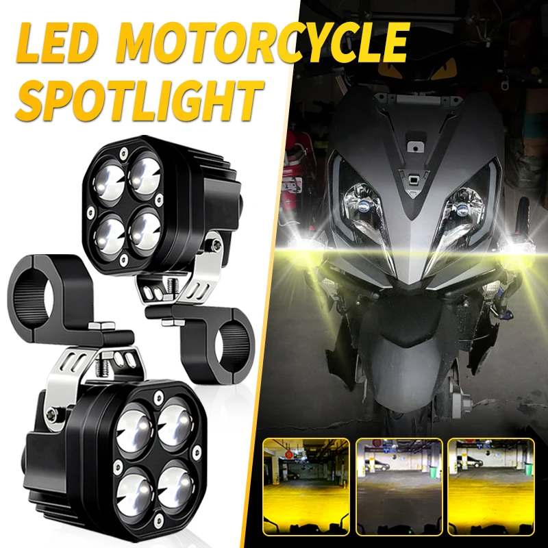 

Front Auxiliary Super Bright Driving Led Light Motorcycle Headlight For Suzuki ltz 400 LED Lamp Dual Color Hi/Lo Beam Fog Lamps