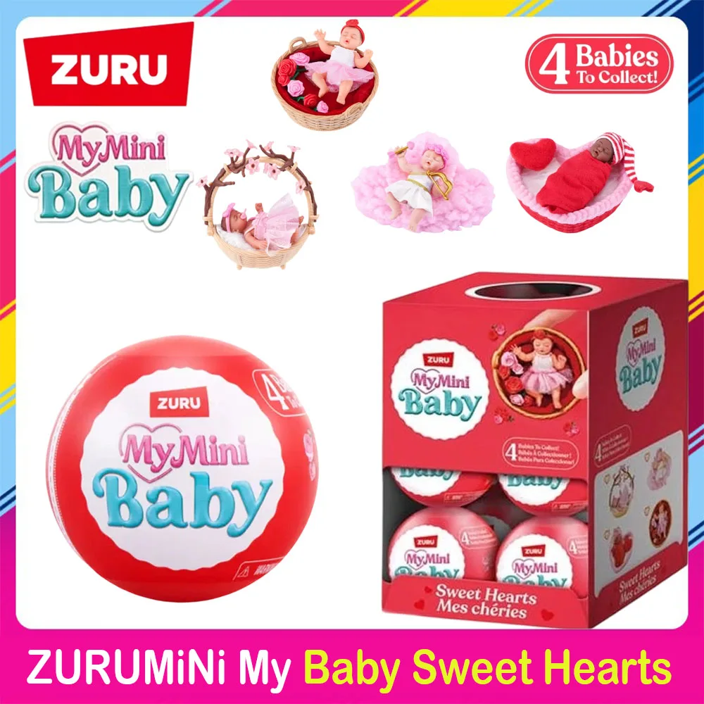 

ZURU 5 Surprise My Mini Baby Sweet Hearts Mystery Capsule surprise Baby Doll Toy with Collectible by Valentine's Day Toys gift