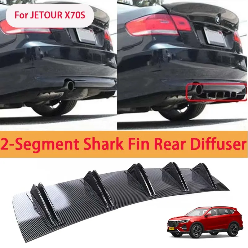 For JETOUR X70S Shark Fin Rear Diffuser Split Chassis Spoiler Auto Aerodynamic Parts Aerodynamic Modification