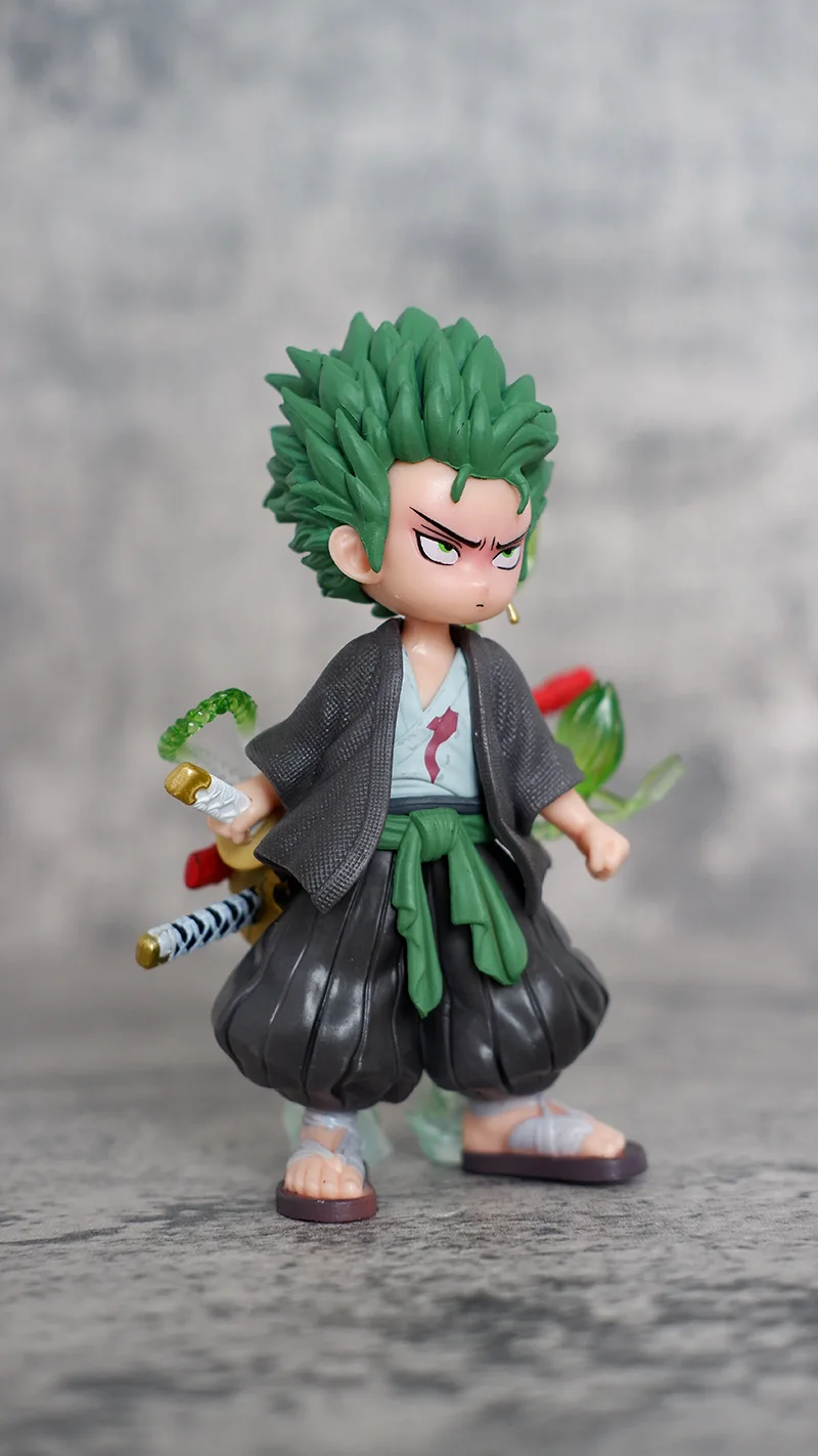 New One Piece Anime Figure Roronoa Zoro Q Ver. Action Figure PVC Collection Cartoon Model Doll Gift Toys Decoration