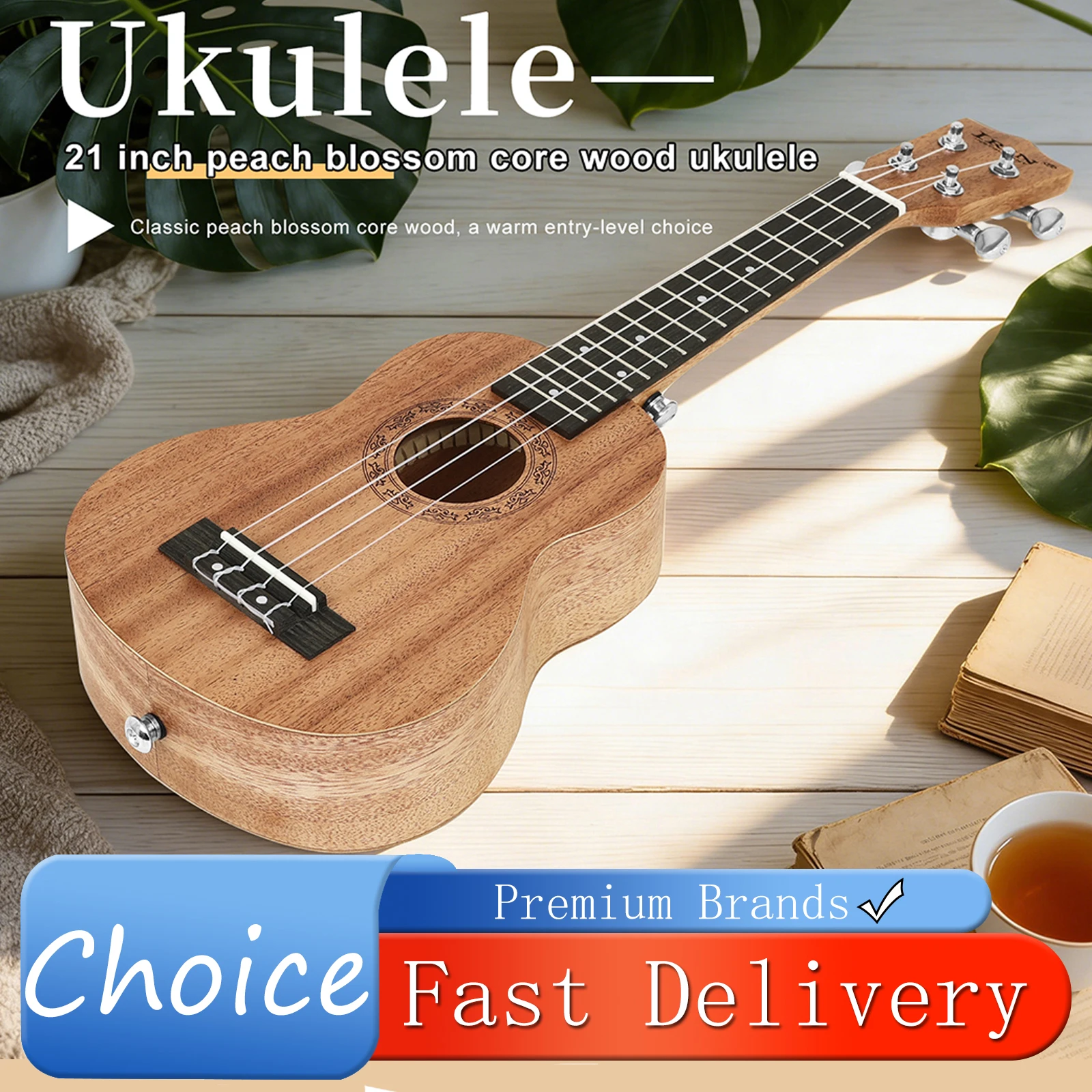 IRIN MK-21T 21 Inch Ukulele Mahogany Soprano Ukulele Beginner Four String Hawaiian Mini Guitar Ukelele for Kids Adults
