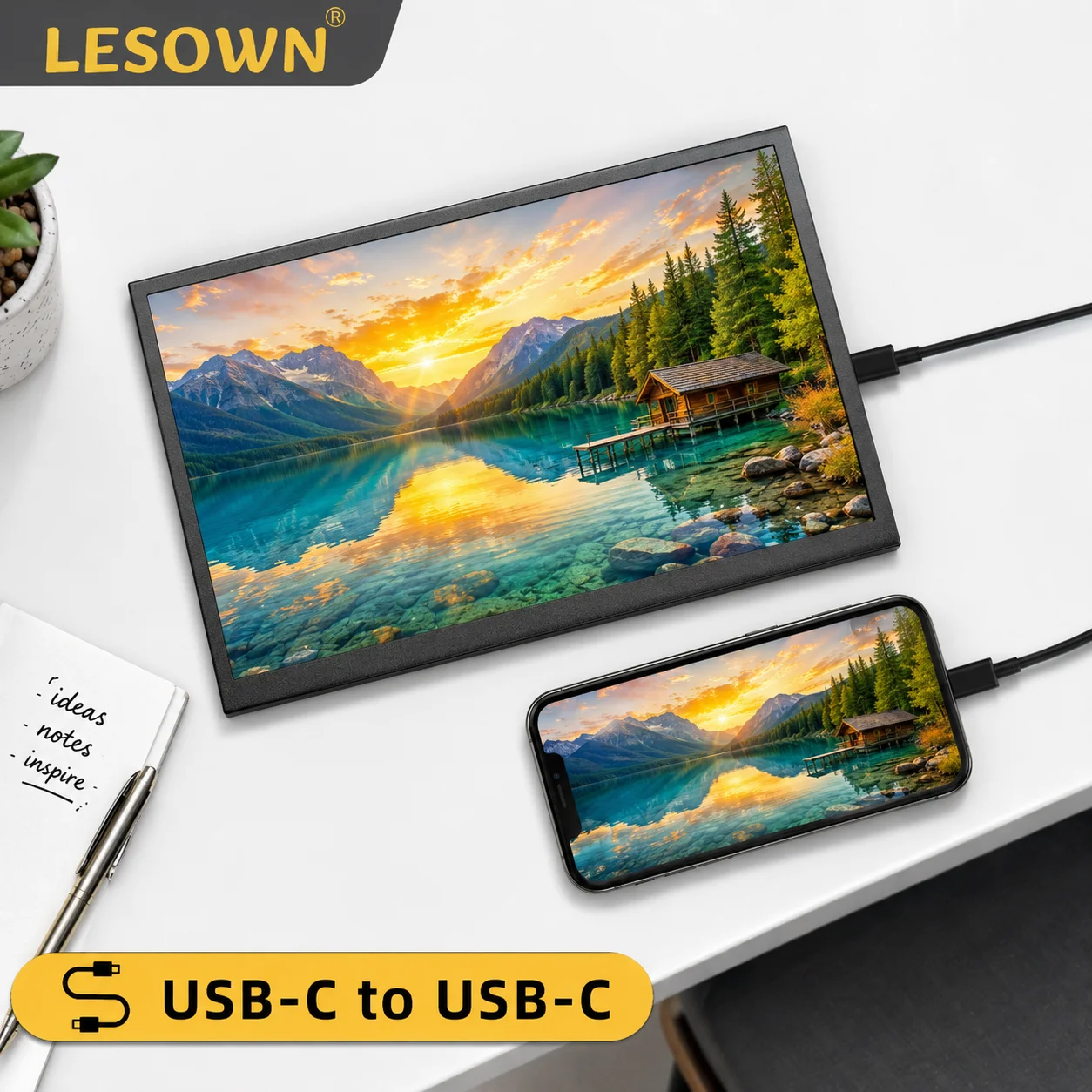 8.9" 1920x1200 Portable Touch Display Type-C miniHDMI Dual Monitor for Windows MacBook Pro