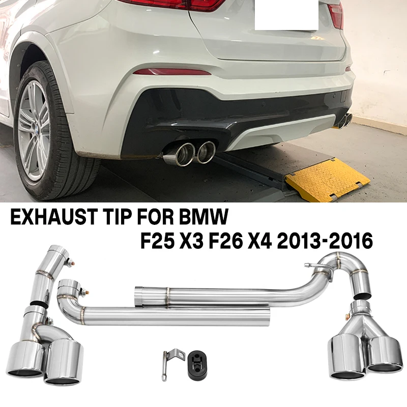 Double Embout Pot D'Échappement Acier Inoxydable Compatible BMW - Design Sportif
