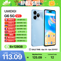5G Smartphone UMIDIGI G6 5G Android 13 Dimensity 6100+ 6+6GB 128GB 6.57”90Hz 50MP Ultra-Clear Eye-Care Dual Camera NFC Cellphone