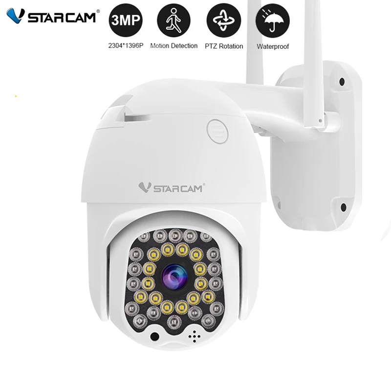 

Vstarcam Outdoor WiFi IP Camera 3MP Speed Dome Security Surveillance AI Human Detection Night Vision Two-Way Audio Alarm PTZ Cam