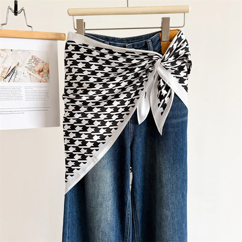 calca-jeans-feminina-xadrez-com-cinto-e-cachecol-para-primavera-outono-estilo-fino-e-moderno-coreano-multifuncional-para-camadas