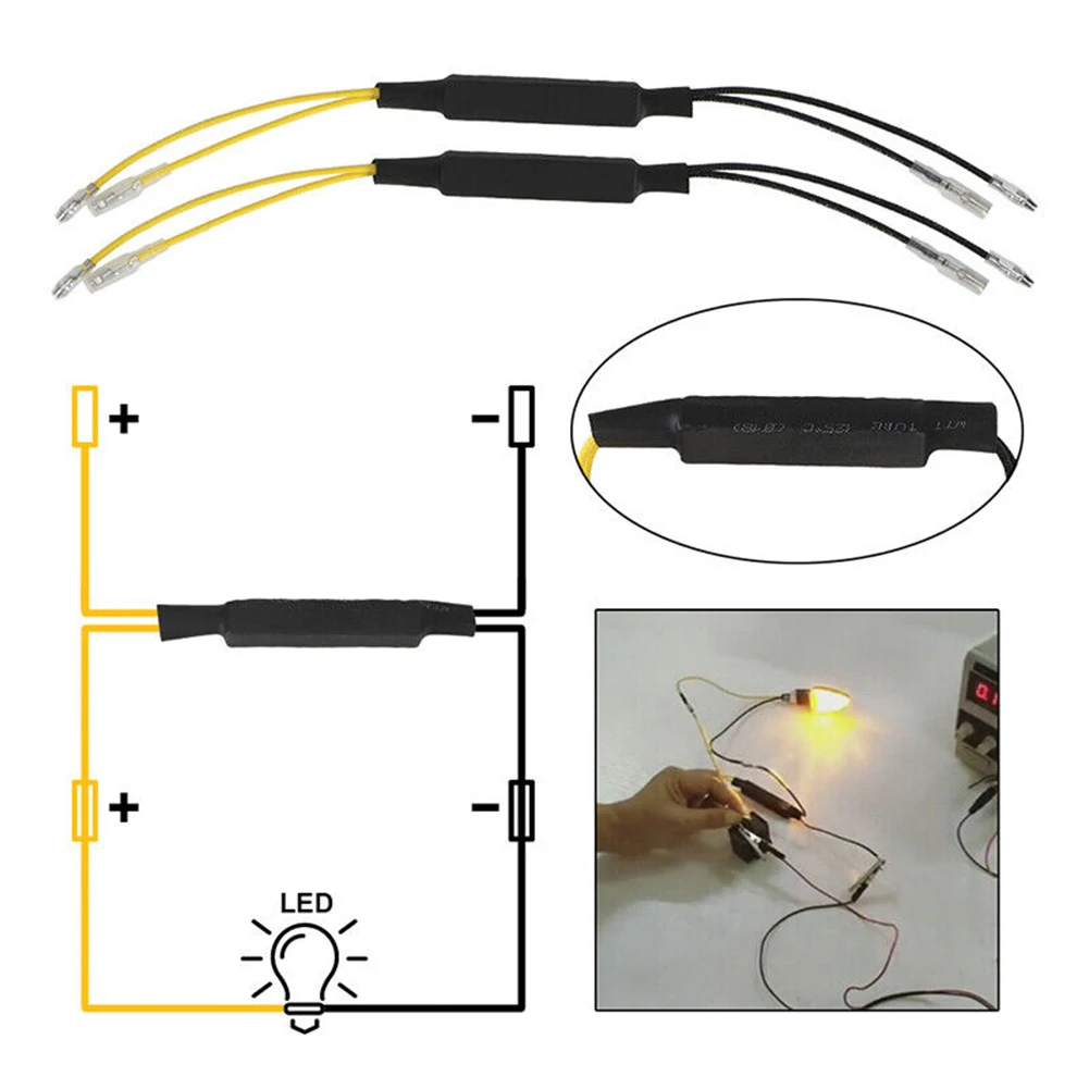 2pcs Motorcycle LED Decoder For Most Motorcycles 10W Decoder Solves Abnormal Light LED Decoding Fault Light Problem Decompiler