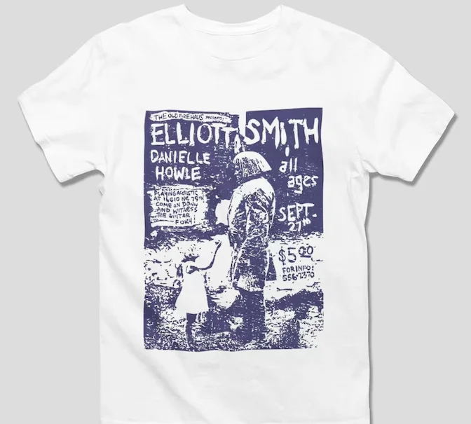 Elliott Smith Shirt Plaques Club Gift For Fan Unisex Tee S-5Xl