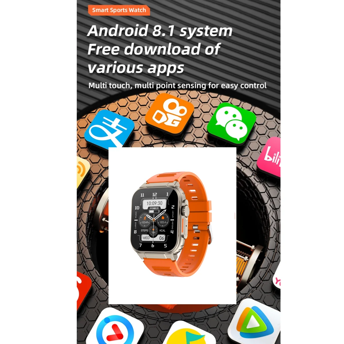 100% oryginalny inteligentny zegarek z systemem Android CDS9 S9 Ultra 4G z obrotową kamerą WiFi karta SIM z GPS 2.2 Cal Smartwatch sklep google Play