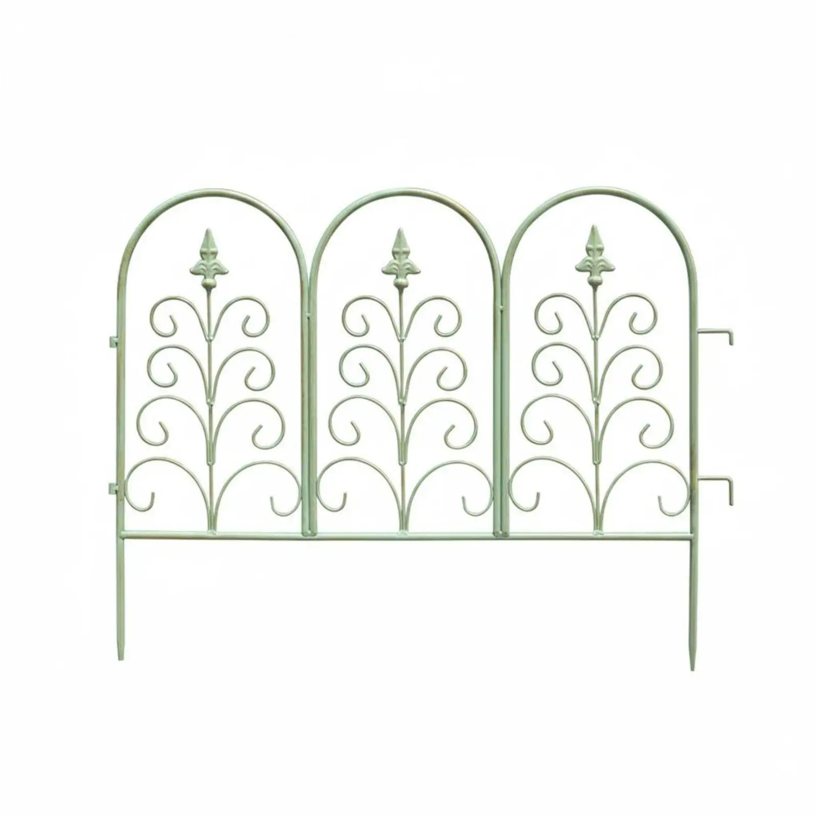 Decorative Fence Iron Panel Weatherproof Garden Border Fencing for Outdoor Landscape Divider and Flower Beds