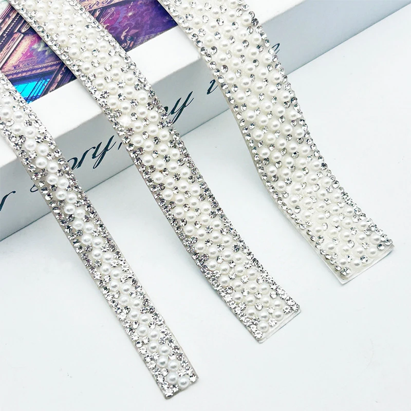 Self Adhesive Crystal Rhinestone Sticker Diamond Ribbon Trim Tape DIY Handmade Arts Crafts Jewelry Clothing Gift Decorations