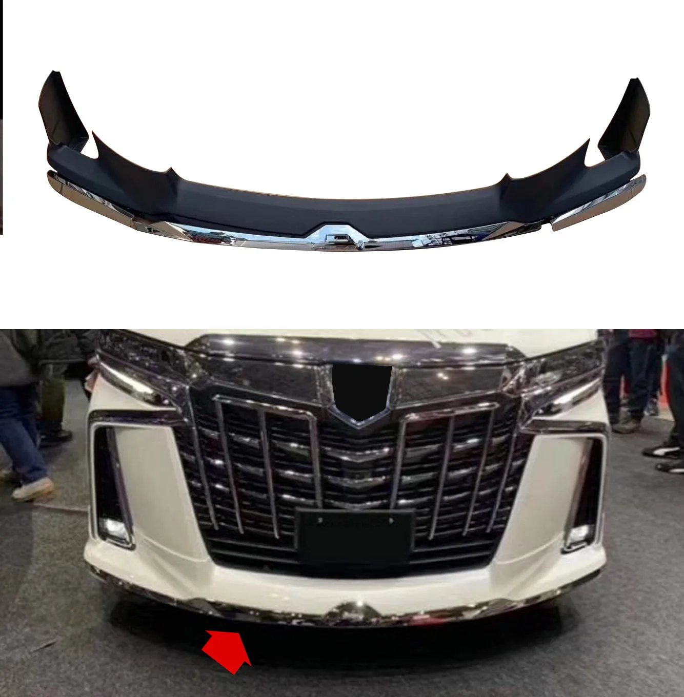 

20 Elfa Front Bar Middle Net Trim Strip Alpha Exterior Trim ALPHARD Trim Strip Front Face Accessories Modification