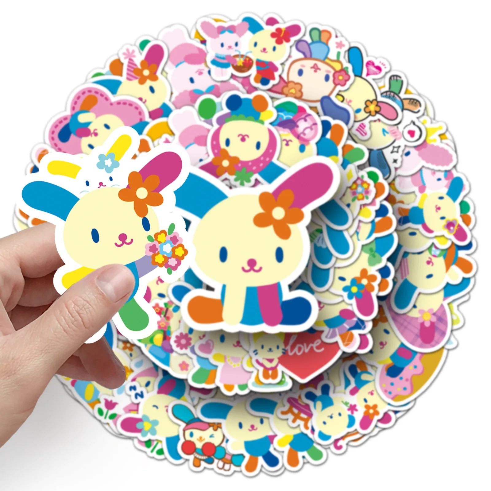 

10/30/50PCS Cute Usahana Sanrio Graffiti Stickers Kawaii Rabbits Cartoon Decal Notebook Phone Scrapbook Suitcase Classic Kid To
