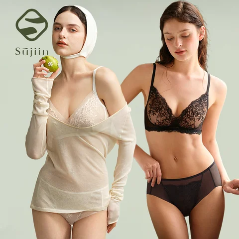 SUJIIN бескаркасные бюстгальтеры push up