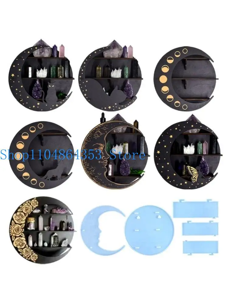 

652F уникальные силиконовые формы для хранения, настенные подвесные формы для литья эпоксидной смолы, винтажные силиконовые для