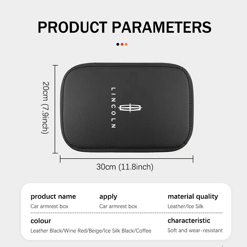 Car Console Armrest Box Protector Cover Relieve Heighten Pad For Lincoln Mondeo MKZ MKX Aviator Navigator Continental Corsair